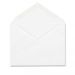 Invitation & Greeting Card Envelope, 5 1/2 Bar, Pointed Baronial Flap, Gummed Closure, 4.38 x 5.75, White, 100/Box