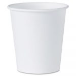 White Paper Water Cups, 3oz, 100/Bag, 50 Bags/Carton