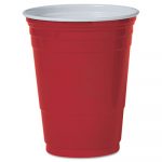 Solo Plastic Party Cold Cups, 16oz, Red, 50/Pack