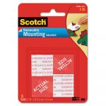 Precut Foam Mounting 1" Squares, Double-Sided, Removable, 16/Pack