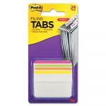 Angled Tabs, 2 x 1 1/2, Striped, Assorted Brights, 24/Pack
