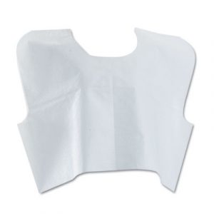 Disposable Patient Capes, 3-Ply T/P/T, 30 in. x 21 in., White 100/Carton