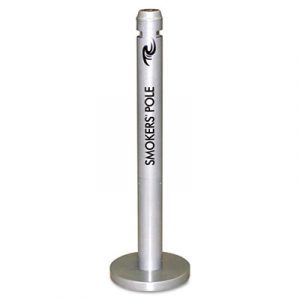 Smoker's Pole, Round, Steel, Silver