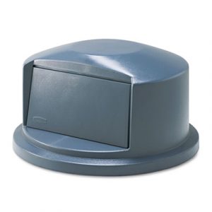 Brute Dome Top Swing Door Lid for 32 Gallon Waste Containers, Plastic, Gray