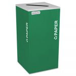 Kaleidoscope Collection Paper-Recycling Receptacle, 24gal, Emerald Green