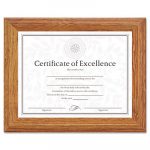 Document/Certificate Frame, Wood, 8-1/2 x 11, Stepped Oak