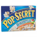 Microwave Popcorn, Homestyle, 3.2oz Bags, 3/Box