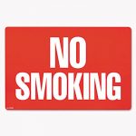 Two-Sided Signs, No Smoking/No Fumar, 8 x 12, Red