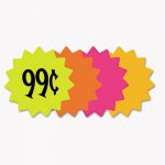 Die Cut Paper Signs, 4" Round, Assorted Colors, Pack of 60 Each