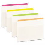 File Tabs, 2 x 1 1/2, Lined, Assorted Brights, 24/Pack