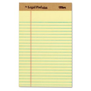 "The Legal Pad" Perforated Pads, Narrow Rule, 5 x 8, Canary, 50 Sheets, Dozen