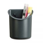 Recycled Plastic Cubicle Pencil Cup, 4 1/4 x 2 1/2 x 5, Charcoal