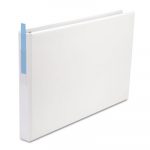 Ledger-Size Round Ring Binder with Label Holder, 3 Rings, 1" Capacity, 11 x 17, White