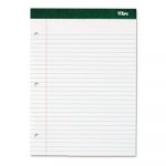 Double Docket Ruled Pads, Wide/Legal Rule, 8.5 x 11.75, White, 100 Sheets