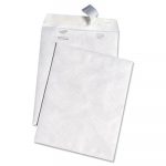 White Leather Envelopes of DuPont Tyvek, #13 1/2, Cheese Blade Flap, Self-Adhesive Closure, 10 x 13, White, 100/Box