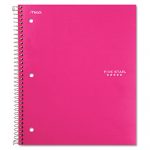 Wirebound Trend Notebook, 1 Subject, Wide/Legal Rule, Pink Cover, 10.5 x 8, 100 Pages