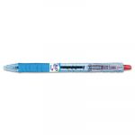 B2P Bottle-2-Pen Retractable Ballpoint Pen, 1mm, Red Ink, Translucent Blue Barrel, Dozen