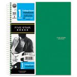 Wirebound Notebook, 1 Subject, Medium/College Rule, Green Cover, 11 x 8.5, 100 Pages