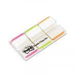 File Tabs, 1 x 1 1/2, Lined, Assorted Brights, 66/Pack