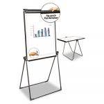 Foldable Double-Sided Dry Erase Easel, Two Configurations, White Board: 29 x 41