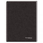 Wirebound Business Notebook, Wide/Legal Rule, Black Cover, 8 x 5, 80 Pages