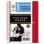 Wirebound Notebook, 1 Subject, Medium/College Rule, Assorted Color Covers, 7 x 5, 100 Pages