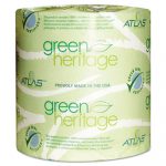 Green Heritage Professional Toilet Tissue, 4.4 x 3.8. 1-Ply, 1000/Rl, 96 Roll/CT