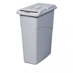 Slim Jim Confidential Document Receptacle w/Lid, Rectangle, 23gal, Light Gray