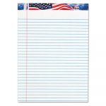 American Pride Writing Pad, Wide/Legal Rule, 8.5 x 11.75, White, 50 Sheets, 12/Pack