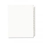 Preprinted Legal Exhibit Side Tab Index Dividers, Avery Style, 25-Tab, 51 to 75, 11 x 8.5, White, 1 Set