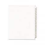 Preprinted Legal Exhibit Side Tab Index Dividers, Avery Style, 25-Tab, 251 to 275, 11 x 8.5, White, 1 Set