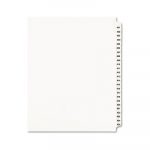 Preprinted Legal Exhibit Side Tab Index Dividers, Avery Style, 25-Tab, 401 to 425, 11 x 8.5, White, 1 Set