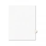 Preprinted Legal Exhibit Side Tab Index Dividers, Avery Style, 26-Tab, U, 11 x 8.5, White, 25/Pack