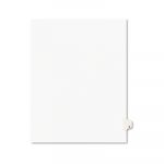 Preprinted Legal Exhibit Side Tab Index Dividers, Avery Style, 26-Tab, X, 11 x 8.5, White, 25/Pack