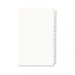 Preprinted Legal Exhibit Side Tab Index Dividers, Avery Style, 25-Tab, 51 to 75, 14 x 8.5, White, 1 Set