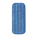 Microfiber Wall/Stair Wet Mopping Pad, Blue, 13 3/4w x 5 1/2d x 1/2h