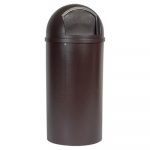 Marshal Classic Container, Round, Polyethylene, 25gal, Brown