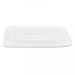 Microwave Safe Container Lid, Plastic, Fits 24-32 oz, Rectangular, Clear, 75/Bag