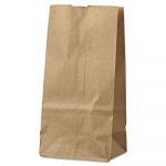 Grocery Paper Bags, 2 lb Capacity, 4.31" x 7.88", Kraft, 500 Bags