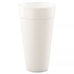 Drink Foam Cups, Hot/Cold, 24oz, White, 500/Carton