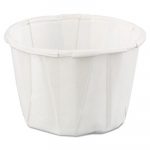 Squat Paper Portion Cup, 1oz, White, 250/Bag, 20 Bags/Carton