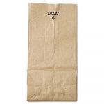 Grocery Paper Bags, 4 lb Capacity, 5" x 9.75", Kraft, 500 Bags