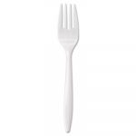 Wrapped Cutlery, 6 1/8" Fork, Mediumweight, White, 1000/Carton