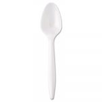 Wrapped Cutlery, 5 7/8" Teaspoon, Mediumweight, White, 1000/Carton