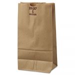 Grocery Paper Bags, 6" x 11.06", Kraft, 500 Bags