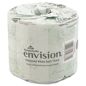 Embossed Bathroom Tissue, 1-Ply, 80 Rolls/Carton