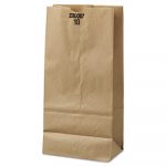Grocery Paper Bags, 10 lb Capacity, 6.31" x 13.38", Kraft, 500 Bags