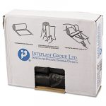 High-Density Commercial Can Liners, 10 gal, 6 microns, 24" x 24", Black, 1,000/Carton