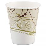 Paper Hot Cups in Symphony Design, Polylined, 6oz, Beige/White, 1000/Carton