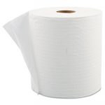 Hardwound Roll Towels, 7.9" x 800 ft, White, 6 Rolls/Carton
